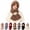 Colorblock Khaki, variant on Winter Versatile Knitted Hooded Scarf for Women, 2-in-1 Beanie Neck Warmer
