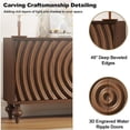 thumbnail image 3 of LKTART 59" Solid Wood Sideboard Buffet Cabinet with Storage, 4 Doors & 5 Wood Legs - Walnut, 3 of 6