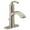 Brushed Nickel, variant on MOEN 6170BL Glyde 1-Handle 1-Hole Bathroom Faucet with Drain Kit Included in Matte Black