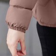 thumbnail image 4 of Women's Stand Collar Puffer Jacket, Plus Size Lightweight Quilted Winter Coat, Full Zip Casual Jacket, Oversized Warm Coat, Everyday Outerwear Coffee XXXL, 4 of 8