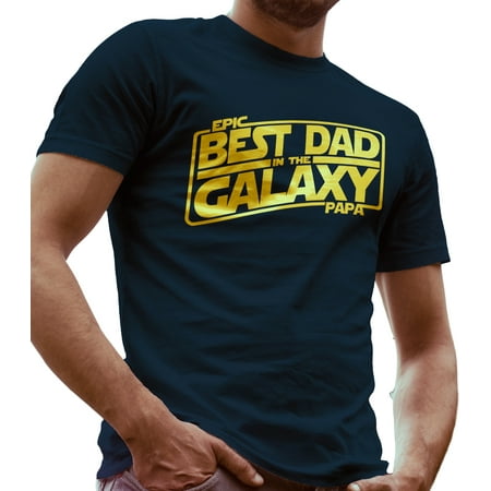 Best Dad in the Galaxy Star Wars Father day Gift by LeRage Shirts MEN'S Navy