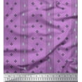 thumbnail image 1 of Soimoi Purple Cotton Cambric Fabric Pannahazar Jamdani Print Fabric by the Yard 42 Inch Wide, 1 of 1