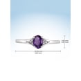 thumbnail image 5 of JewelersClub Amethyst Gemstone Ring Birthstone Jewelry – Sterling Silver Ring Jewelry with White Diamond Accent – Gemstone Rings with Hypoallergenic Silver Band, 5 of 6