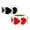 Black & Red 1Pack, variant on "Blank Heart Stickers Self Adhesive Roll For Heart Shaped Labels And Tags" 40x6.5x3 cm