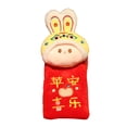 thumbnail image 2 of New Year Rabbit Plush Purse Wallet Fluffy Rabbit Coin Purse Bag Novelty Messenger Red Envelopes Wallet Bag Yellow Hat 11x22cm / 4.3x8.7in, 2 of 8