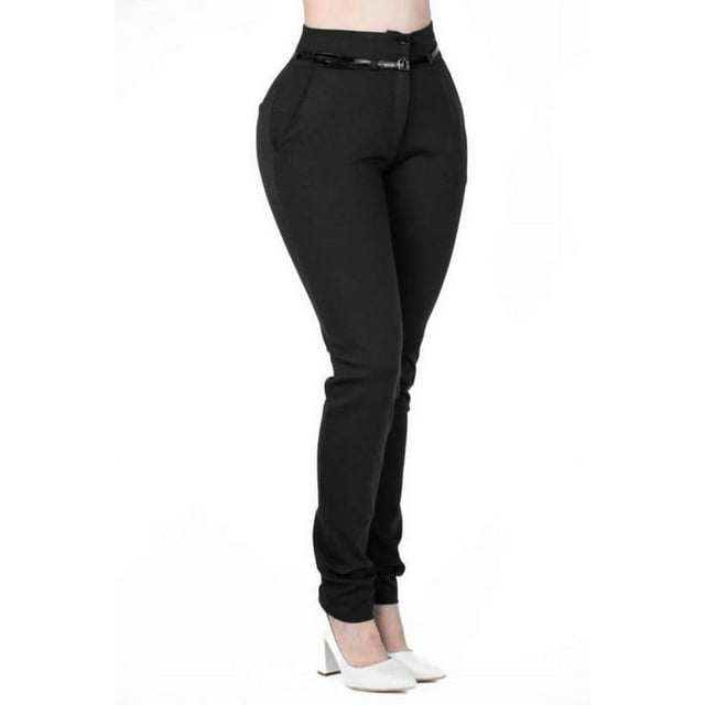 Pantalón para Dama de vestir Anmi Moda Mujer Tiro Alto, Negocios, Casual, Levanta pompa