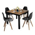 thumbnail image 6 of Afuera Living 5-Piece Patio Dining Table and Eiffel Chair Set in Black / Brown, 6 of 17