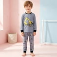 thumbnail image 2 of GCETTIC Boys Pajama Set 2 Piece Long Sleeve Pants Cartoon Print Sleepwear Grey Size,2-3 Years, 2 of 8