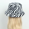 thumbnail image 6 of Lovskoo Women's Winter Faux Fur Fisherman Hat Leopard Print Cute and Warm Caps Plush Fuzzy Bucket Hat White, 6 of 6