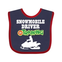 Inktastic Snowmobile Driver in Training Boys Baby Bib
