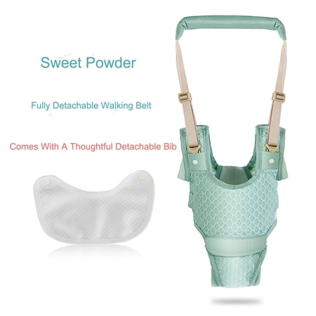 Baby Walker, Handheld Kids Toddler Walking Harness Helper Assistant Protective Belt Child Activity Walker Adjustable Standing Up Walking Learning Helper for Toddler 7-24 Month (Green)
