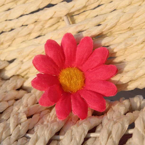 4 cm de dos capas de pequeño crisantemo girasol simulación de girasol flor crisantemo cabeza de flor
