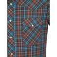 thumbnail image 3 of Wrangler Men's and Big Men's Short Sleeve Plaid Western Shirt, 3 of 3