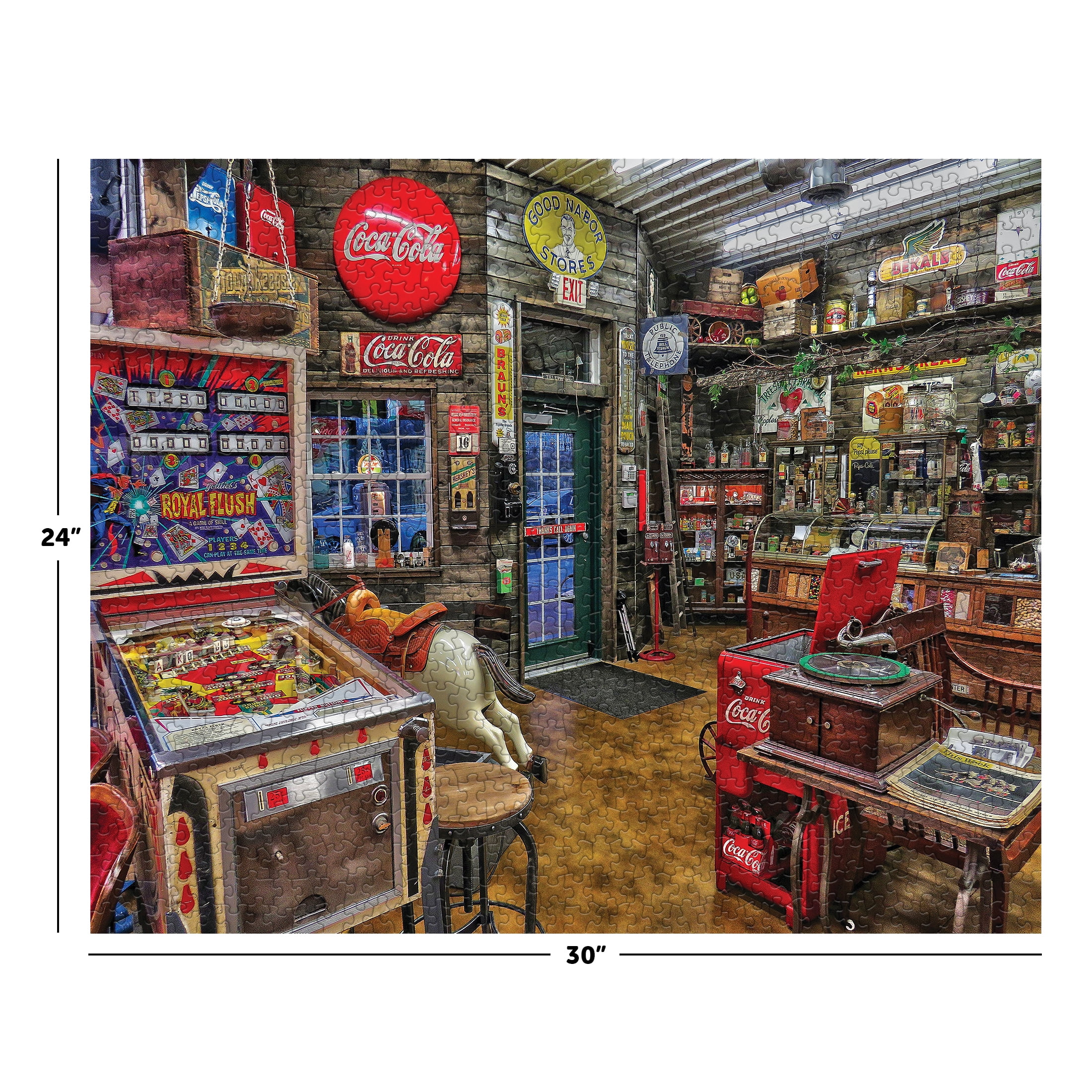 Springbok Good Nabor Stores 1000 Piece Jigsaw Puzzle – Vintage Neighborhood Storefront Scene, Challenging Puzzle for Adults
