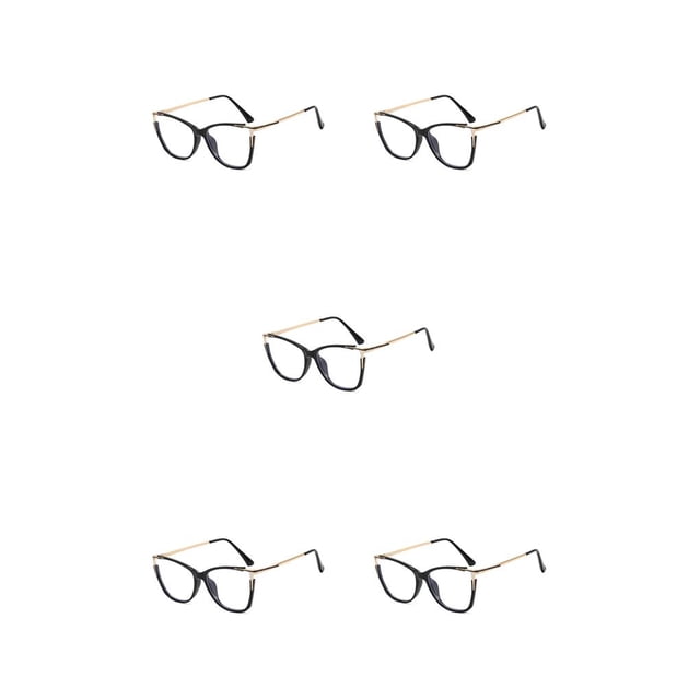 Sonducket Moda Cat's Eye Glasses Anti Blue Light Gafas transparentes Computer Luxury Big Frame Spectacles Light black Type2 NO2
