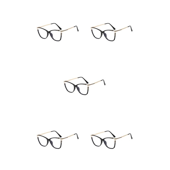 Sonducket Moda Cat's Eye Glasses Anti Blue Light Gafas transparentes Computer Luxury Big Frame Spectacles Light black Type2 NO2