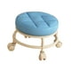 thumbnail image 2 of Taburete bajo con ruedas, asiento bajo con ruedas, moderno, para adultos y niños, de baja altura, de cuero PU para Azul, 2 of 9