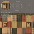 thumbnail image 2 of VHC Brands Tea Cabin Rustic 72"x72" Shower Curtain Green Rod Pocket Patchwork Cotton Button Holes for Hooks Square Bath Decor, 2 of 5