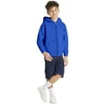 thumbnail image 4 of Girls Boys Zip Up Hoodie Soft Sweatshirt Kids Hoodies for Toddler Zipper Hoodie Jacket (Age 5-16 Years)(Color:Blue,Size:6-7Years), 4 of 9