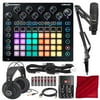 Novation Circuit Groove Box 2-Part Synth, Drum Machine, Sequencer + Sample Import with Marantz Professional Pod Pack 1 USB Microphone Kit and Deluxe Accessory Bundle
