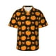 thumbnail image 1 of Fotbe Orange Pumpkin And Autumn Maple Camisa Hawaiana para Hombre Unisex – Camisa Casual de Verano con Botones de Manga Corta de Algodón y Lino,Small, 1 of 7