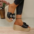 thumbnail image 5 of Xucatan Women's Wedge Sandals, Floral Embroidered Bow Pearl Detail Slippers, Gold Platform Beach Shoes, Versatile Summer Casual Dressy Footwear Gift, 5 of 9