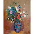 thumbnail image 2 of Redon, Odilon 26x32 Gold Ornate Wood Framed with Double Matting Museum Art Print Titled - Bouquet of Flowers, 2 of 4
