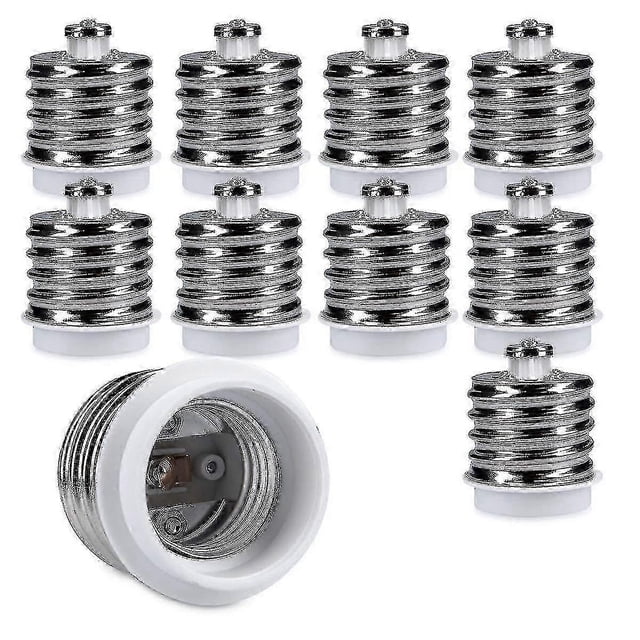 10x Socket Adapter - 10x E40 To E27 Socket Converter - E27 Base Lamp Holder Adapter For Halogen Led-Yvan,