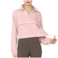thumbnail image 2 of HongQid Women's Cropped Rain Coat Waterproof Windbreaker Lightweight Cycling Jacket with Stand Collarood, 2 of 4