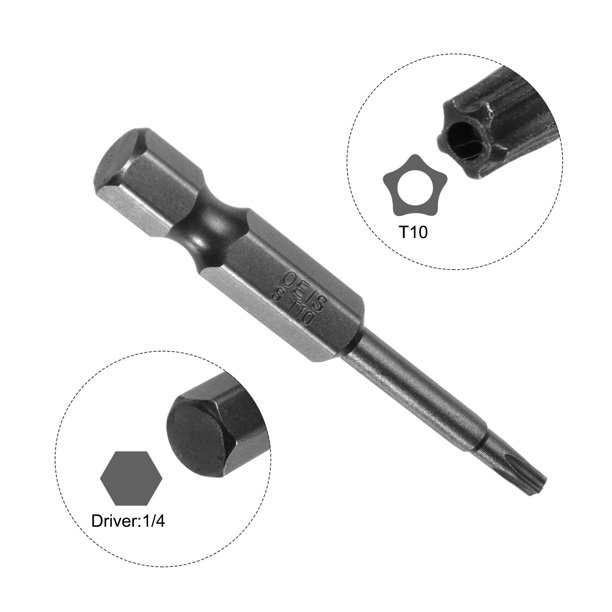 Uxcell 10pcs TS10 Magnetic Security Star 5 Point Torx Screwdriver