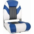 thumbnail image 4 of NORTHCAPTAIN Deluxe Marine High Back Folding Boat Seat,Stainless Steel Screws Included,White/Pacific Blue/Charcoal,2 Seats, 4 of 5