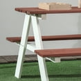thumbnail image 2 of Outsunny Kids Picnic Table Set,Wooden Table & Bench Set,Kids Patio Furniture Outdoor Toys for Garden,Backyard,Aged 3-8 Years Old,Brown,Brown Wood Furniture Youth Kids Baby Furniture, 2 of 8