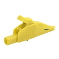thumbnail image 2 of Clip eléctrico de latón con aislamiento de corriente, cubierta PA de 4mm/0,2 pulgadas, tipo de seguridad trasera, Clip de prueba eléctrico para batería de coche, 32A/1000V, amarillo VoborMX herramienta, 2 of 8
