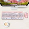 thumbnail image 6 of Wireless Keyboard Mouse Combo, cimetech Compact Full Size Wireless Keyboard and Mouse Set 2.4G Ultra-Thin Sleek Design for Windows, Computer, Desktop, PC, Notebook(Pink), 6 of 8