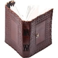 thumbnail image 3 of Leather Journal for Men and Women Leather Diary to Write Poems,Sketchbook, Record Keeping Notebook Personal Memoir with Lock and Key - Unlined (Brown), 3 of 5