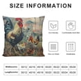 thumbnail image 6 of Acheng  Throw Pillow Cover Case Cock Hen and Chicks Watercolor Art Chicken Family Paintings Cushion Covers for Couch/Sofa/Kitchen/CarBedroom Livingroom  2 pcs Pillowcase White, 6 of 6