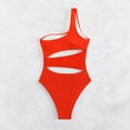 thumbnail image 6 of Fengqque Women's Solid Color Backless Sexy All-In-One Hollow Out Bikini Swimsui Set Swimsuit, 6 of 9