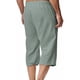 thumbnail image 3 of Pantalones de Lino Casual Suelto Cortado, Color Sólido Cordón Mezcla de Algodón para el Uso Diario, 3 of 6