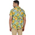 thumbnail image 2 of Stylore Mens Hawaiian Shirt Short-Sleeve Funky Summer Sunflower Turquoise 5XL, 2 of 7