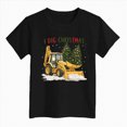 thumbnail image 5 of sdbrld Boys Christmas Short Sleeve Graphic Crewneck T-Shirt for 3T 4T Toddler Kids Holiday Black Sizes 3-4 Years, 5 of 5