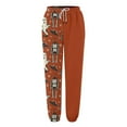 thumbnail image 4 of XIMIN Teen Girls Halloween Drawstrings Sweatpants Pumpkin Graphic Baggy Wide Leg High Waisted Bottom Active Joggers Pants Elastic Waist Warm Cotton Long Trousers, 4 of 5