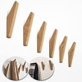 thumbnail image 5 of Ganchos de pared de madera, paquete de 6 ganchos para abrigos de roble, diseño minimalista, gancho para bata resistente, ganchos de madera rústicos montados en la pared, colgador de ropa, 5 of 5