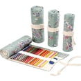 thumbnail image 1 of Handmade canvas pen curtain 12/24/36/48/72 hole large capacity roll pen bag male and female color lead sketch stationery box, 1 of 6