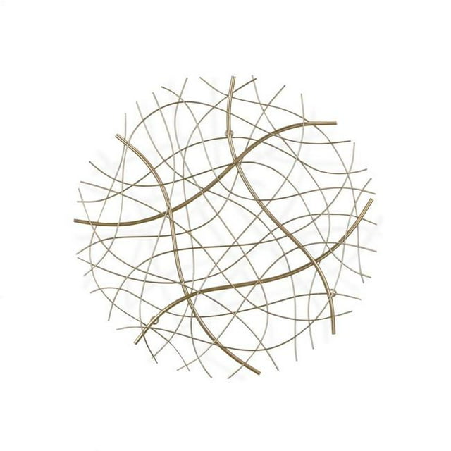 Cheungs 5620GD Gold & Round Abstract Swirl Wall Decor