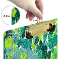 thumbnail image 3 of FMSHPON Tropical Jungle Leaves Clipboard Hardboard Wood Nursing Clip Board and Pull for Standard A4 Letter 13x9 inches, 3 of 7