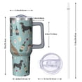 thumbnail image 2 of OBREWU Dogs with Wine and Glasses Tumbler with Handle and Lid,Dogs with Wine and Glasses 40oz Double Wall Vacuum Insulated Tumbler,Cups Gift for Women and Men, 2 of 7