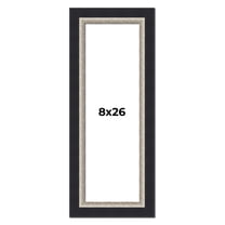 8x26 Frame Black Real Wood Picture Frame Width 2.25 Inches | Interior Frame Depth 0.5 Inches |