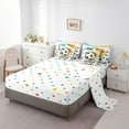 thumbnail image 6 of Feelyou Modern Football Gaming Twin Bedding Sets 7-Piece for Boy, Black White Honeycomb Bedding Comforter Set, Cartoon Sport Theme Reversible Sheet Sets, Super Cozy Room Decor, 6 of 9