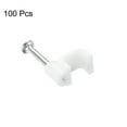 thumbnail image 3 of Unique Bargains Cable Clips, 100 Pack 4mm Nail in Cable Clips Circle Cable Clamps Cable Tacks Cord Clips, 3 of 6