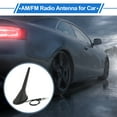 thumbnail image 2 of Unique Bargains 1 Pc AM/FM Radio Signal Antenna Mount 3.5" Car Radio Aerial with 11.8" Cable Black Rubber ABS Metal, 2 of 7